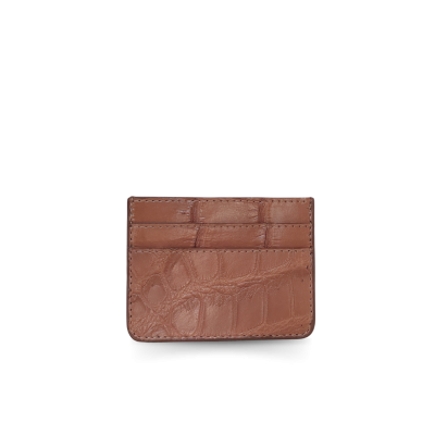 CROCODILE LEATHER CARD HOLDER : CACNC029Y