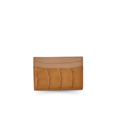 CROCODILE LEATHER CARD HOLDER : CACNC030R