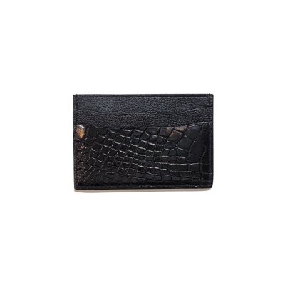 CROCODILE LEATHER CARD HOLDER : CACNC030R