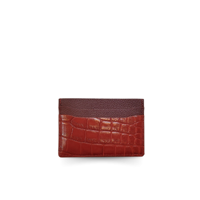 CROCODILE LEATHER CARD HOLDER : CACNC030R