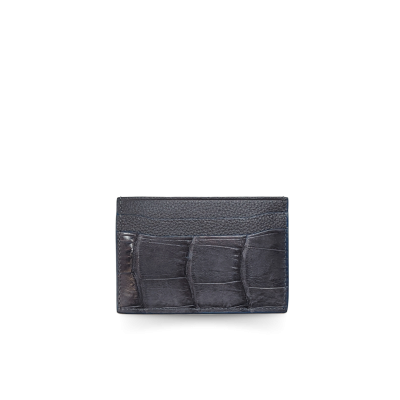 CROCODILE LEATHER CARD HOLDER : CACNC030R
