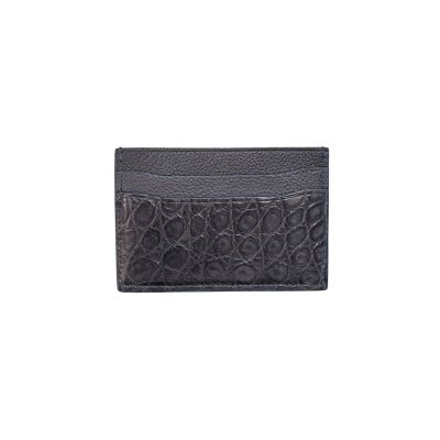 CROCODILE LEATHER CARD HOLDER : CACNC030R