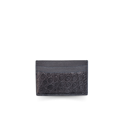 CROCODILE LEATHER CARD HOLDER : CACNC030R