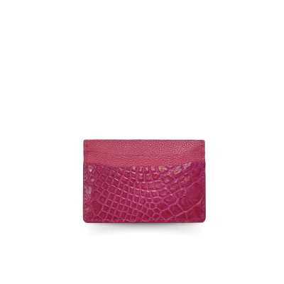 CROCODILE LEATHER CARD HOLDER : CACNC030R
