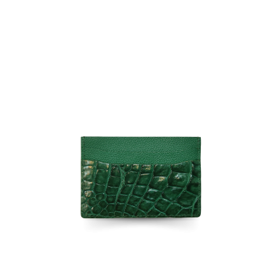 CACNC-030R : CROCODILE LEATHER CARD HOLDER