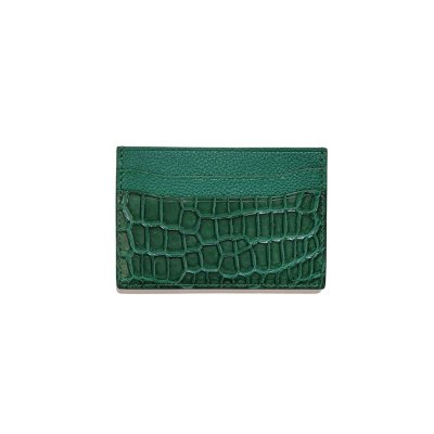 CROCODILE LEATHER CARD HOLDER : CACNC030R