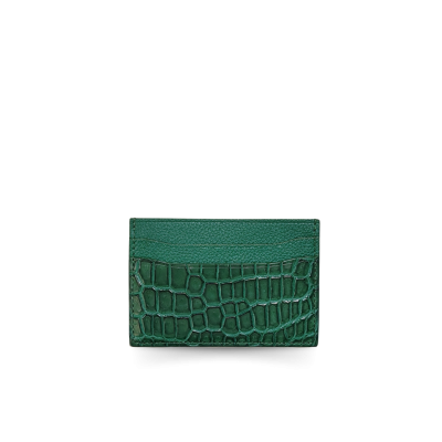 CROCODILE LEATHER CARD HOLDER : CACNC030R