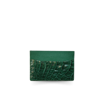 CACNC-030R : CROCODILE LEATHER CARD HOLDER