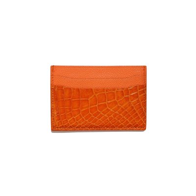 CROCODILE LEATHER CARD HOLDER : CACNC030R