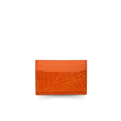 CROCODILE LEATHER CARD HOLDER : CACNC030R