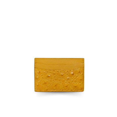 CROCODILE LEATHER CARD HOLDER : CACNC030R
