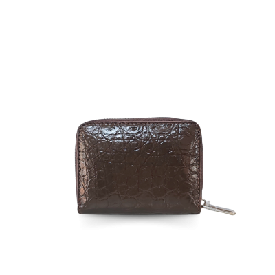 CROCODILE LEATHER CARD & COIN MINI WALLET : CACNC031PW
