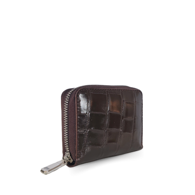 CROCODILE LEATHER CARD & COIN MINI WALLET : CACNC031PW