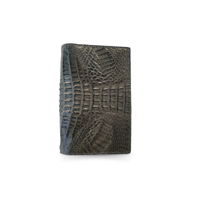 CROCODILE TAIL LEATHER PASSPORT COVER : CACPW001TMX
