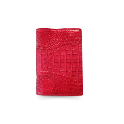 CROCODILE TAIL LEATHER PASSPORT COVER : CACPW001TMX