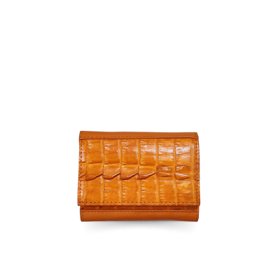 CACWK-001R : CROCODILE LEATHER TRI-FOLD KEY WALLET