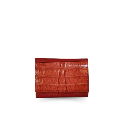 CACWK-001R : CROCODILE LEATHER TRI-FOLD KEY WALLET