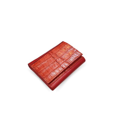 CACWK-001R : CROCODILE LEATHER TRI-FOLD KEY WALLET