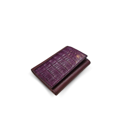 CACWK-001R : CROCODILE LEATHER TRI-FOLD KEY WALLET