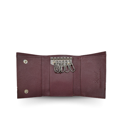 CACWK-001R : CROCODILE LEATHER TRI-FOLD KEY WALLET