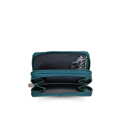CACWK-003BTR : CROCODILE LEATHER DOUBLE ZIPPED KEY WALLET
