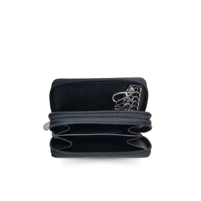 CACWK-003BTR : CROCODILE LEATHER DOUBLE ZIPPED KEY WALLET