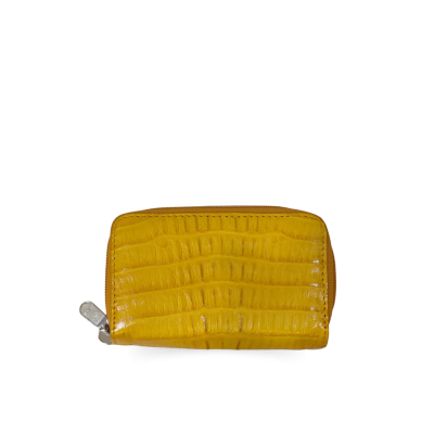 CACWK-003BTR : CROCODILE LEATHER DOUBLE ZIPPED KEY WALLET