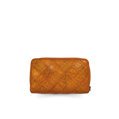 CACWK005PWR : CROCODILE LEATHER DOUBLE ZIPPED KEY WALLET