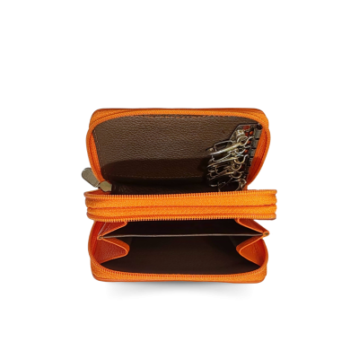 CACWK005PWR : CROCODILE LEATHER DOUBLE ZIPPED KEY WALLET