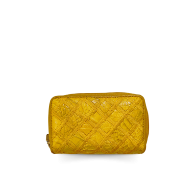 CACWK005PWR : CROCODILE LEATHER DOUBLE ZIPPED KEY WALLET