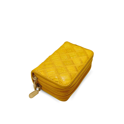 CACWK005PWR : CROCODILE LEATHER DOUBLE ZIPPED KEY WALLET