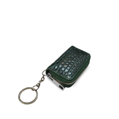 CACWK033SAY : CROCODILE BELLY LEATHER KEY POUCH KEY HOLDER