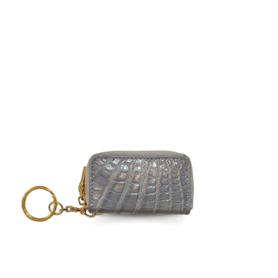 CACWK033SAY : CROCODILE BELLY LEATHER KEY POUCH KEY HOLDER