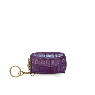 CACWK033SAY : CROCODILE BELLY LEATHER KEY POUCH KEY HOLDER