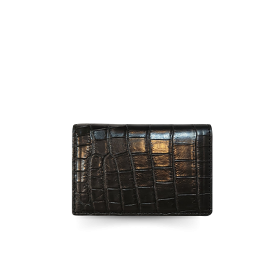 CANC008R : CROCODILE LEATHER CARD WALLET