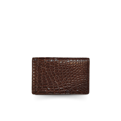 CANC008R : CROCODILE LEATHER CARD WALLET
