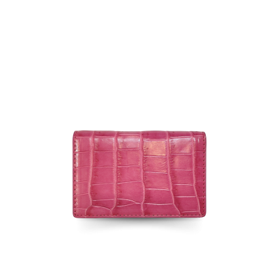 CANC008R : CROCODILE LEATHER CARD WALLET