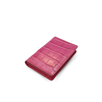 CANC008R : CROCODILE LEATHER CARD WALLET