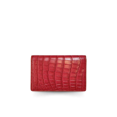 CANC008R : CROCODILE LEATHER CARD WALLET