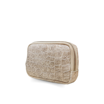 CLB-0002S-Y | กระเป๋าใส่เครื่องสำอางหนังจระเข้แท้ขนาดมินิ