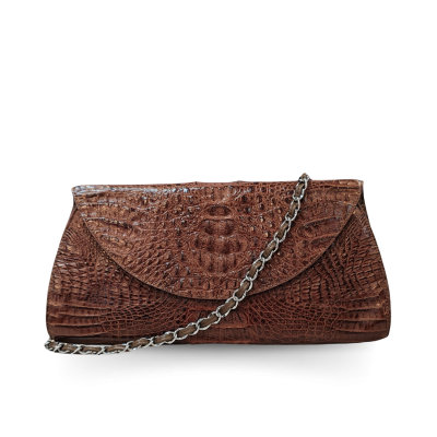 CROCODILE HORNBACK LEATHER CLUTCH : CLB0005HKR