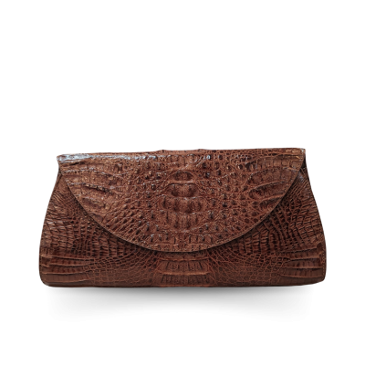 CROCODILE HORNBACK LEATHER CLUTCH : CLB0005HKR