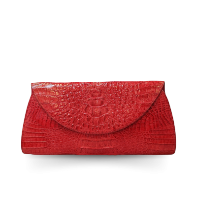 CLB0005HKR : CROCODILE HORNBACK LEATHER CLUTCH