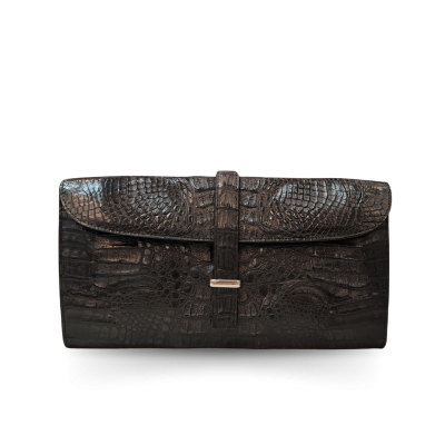 CROCODILE HORNBACK LEATHER CLUTCH CROSS-BODY BAG : CLB0022HKR