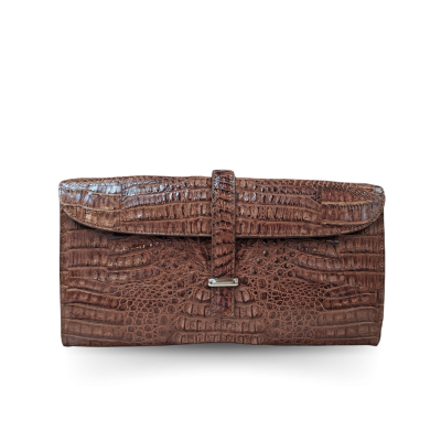 CROCODILE HORNBACK LEATHER CLUTCH CROSS-BODY BAG : CLB0022HKR