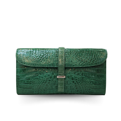 CROCODILE HORNBACK LEATHER CLUTCH CROSS-BODY BAG : CLB0022HKR