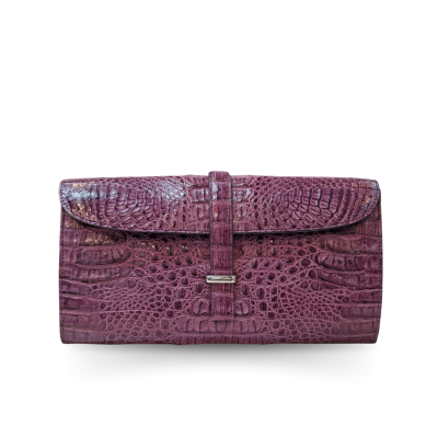 CROCODILE HORNBACK LEATHER CLUTCH CROSS-BODY BAG : CLB0022HKR