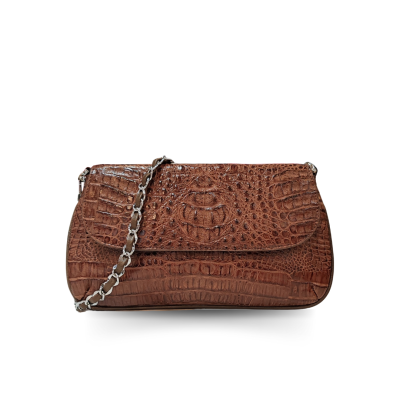 CROCODILE HORNBACK LEATHER CLUTCH CROSS-BODY BAG : CLB0027HKR