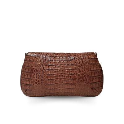 CLB0027HKR : CROCODILE HORNBACK LEATHER CLUTCH CROSS-BODY BAG