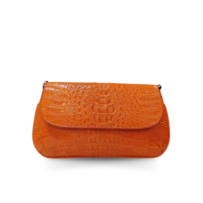 CROCODILE HORNBACK LEATHER CLUTCH CROSS-BODY BAG : CLB0027HKR